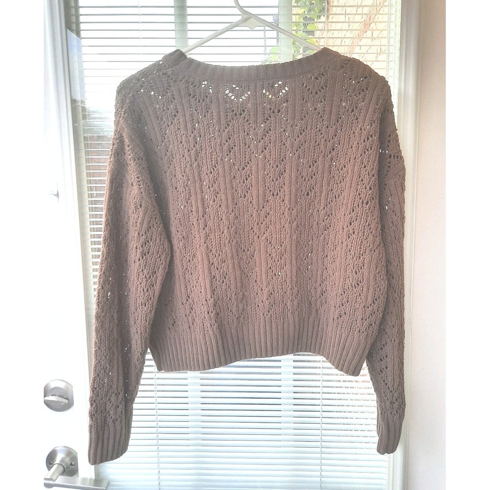 Love Tree Womens Brown Knit Sweater Size Small Fall Girley - Picture 4 of 7
